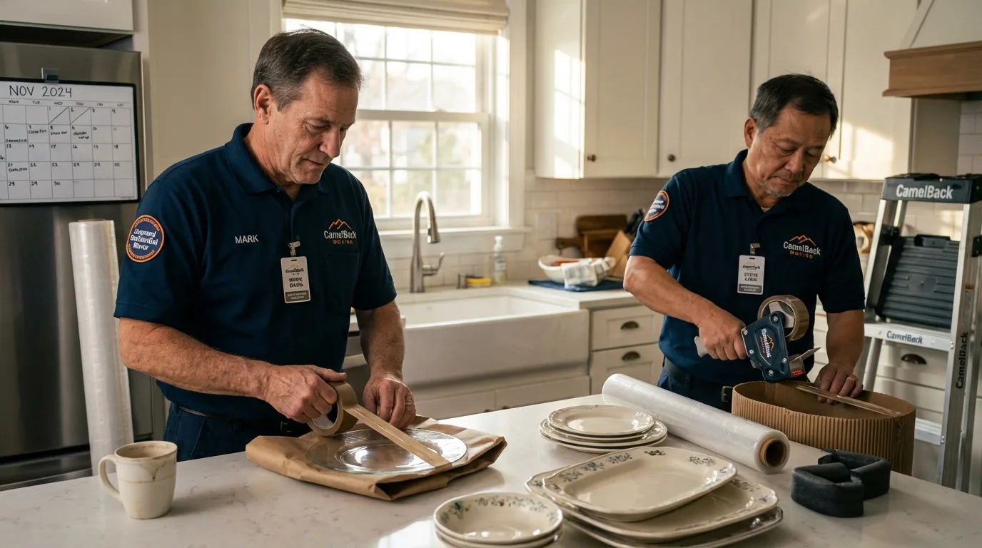 Professional crew packing kitchen dishware in Willcox, AZ